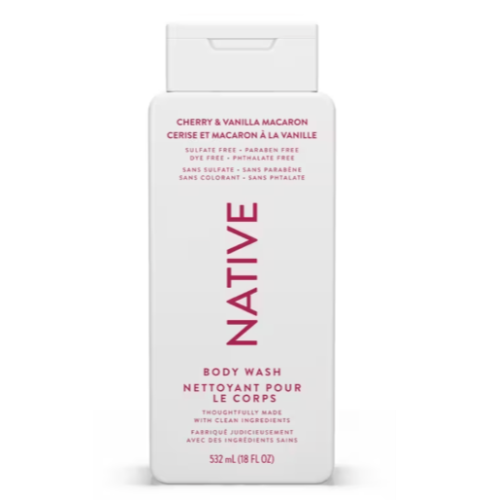 Native Natural Body Wash, Cherry Vanilla & Macaron