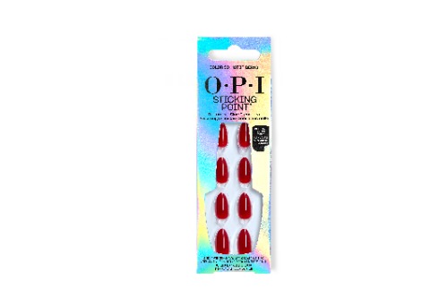 OPI Sticking Point Instant No Glue Press-ons in « Color So Hot It Berns » 