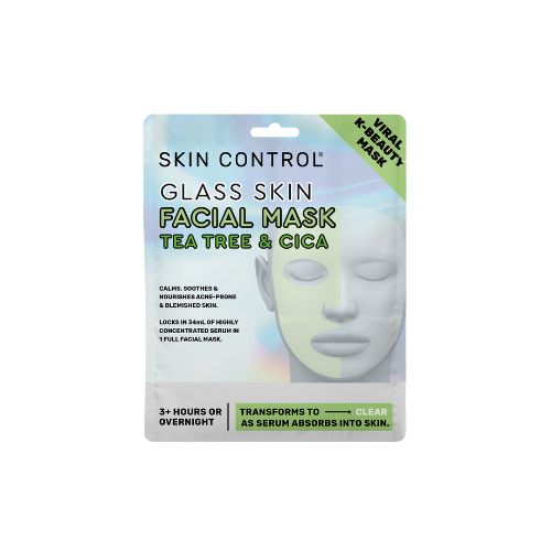 Skin Control Mask Skin Control Glass Skin Tea Tree & Cica Facial Mask | Home Tester Club